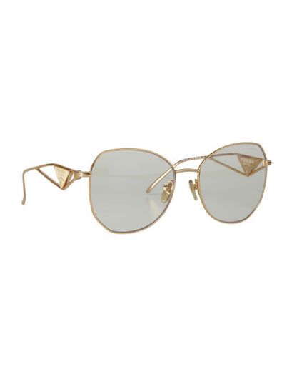 Prada SPR 57YS ZVN-08N Butterfly Shape White Gold