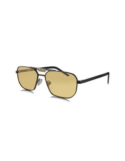 Prada SPR 58Y 1BO-0B7 Square Shape Yellow Black