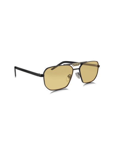 Prada SPR 58Y 1BO-0B7 Square Shape Yellow Black