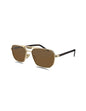 Prada SPR 58Y ZVN-5Y1 Square Shape Coffee Gold