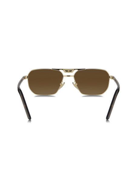 Prada SPR 58Y ZVN-5Y1 Square Shape Coffee Gold