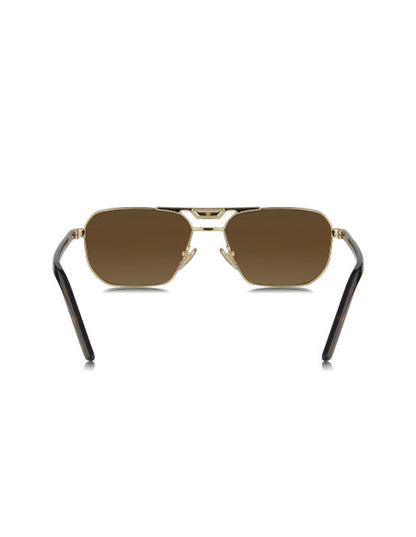 Prada SPR 58Y ZVN-5Y1 Square Shape Coffee Gold