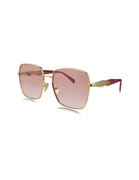 Prada SPR 64ZS 5AK-01Z Square Shape Gold Pink Gradient Red