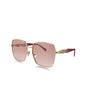 Prada SPR 64ZS 5AK-01Z Square Shape Gold Pink Gradient Red
