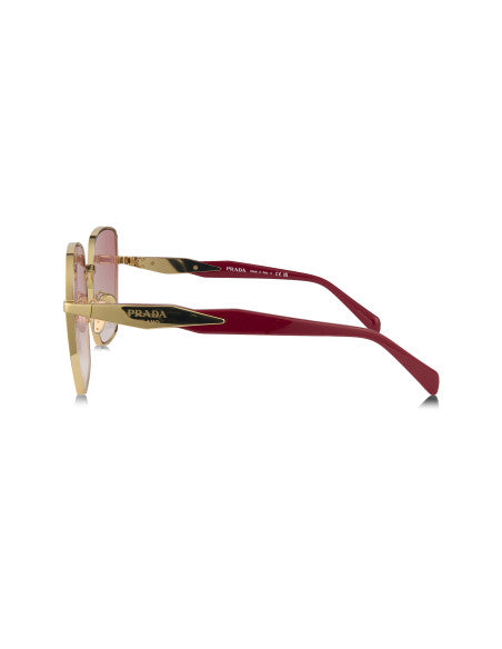Prada SPR 64ZS 5AK-01Z Square Shape Gold Pink Gradient Red