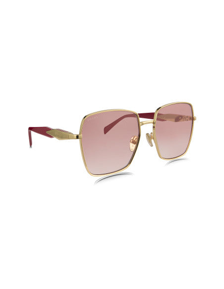 Prada SPR 64ZS 5AK-01Z Square Shape Gold Pink Gradient Red