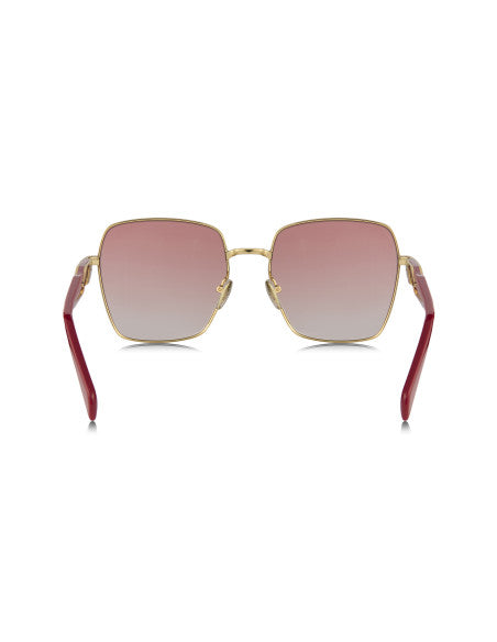 Prada SPR 64ZS 5AK-01Z Square Shape Gold Pink Gradient Red