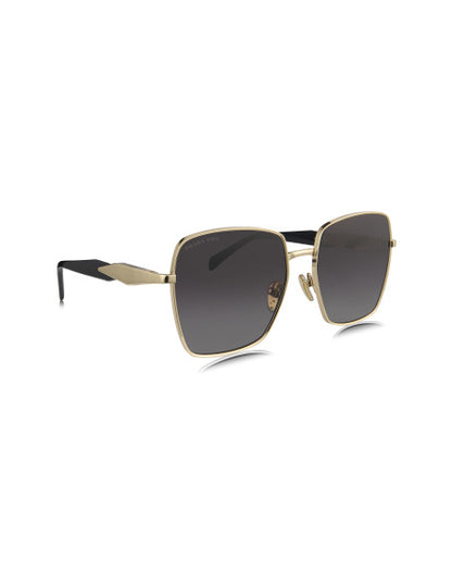 Prada SPR 64ZS ZVN-5W1 Square Shape Gold Gray Shaded