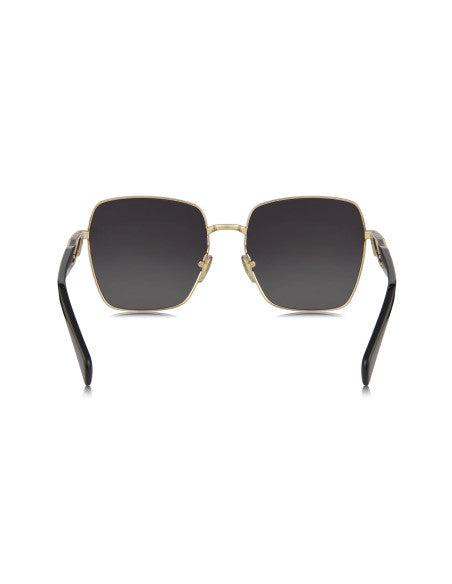 Prada SPR 64ZS ZVN-5W1 Square Shape Gold Gray Shaded
