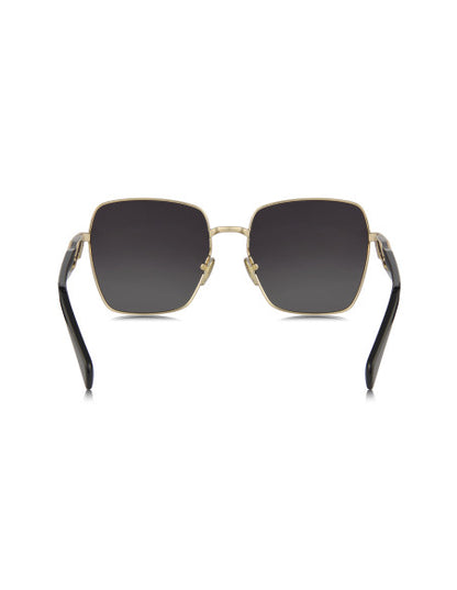 Prada SPR 64ZS ZVN-5W1 Square Shape Gold Gray Shaded