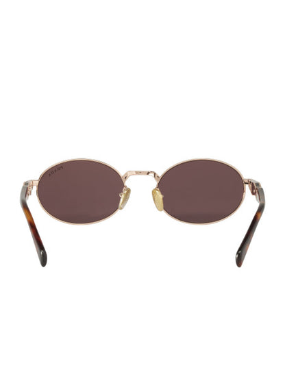 Prada SPR 65ZS SVF-08S Oval Shape Pink Gold Dark Violet