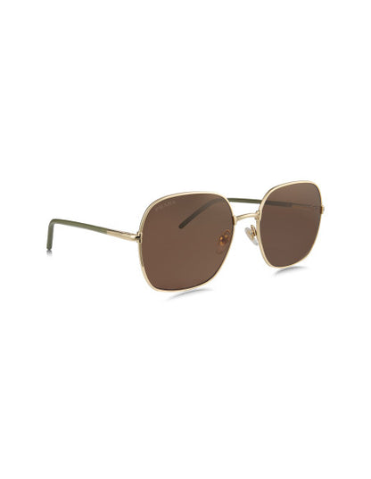 Prada SPR 67XS ZVN-01T Square Shape Coffee Gold