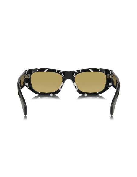 Prada SPR A01S 15O-10C Square Shape Havana Black Yellow
