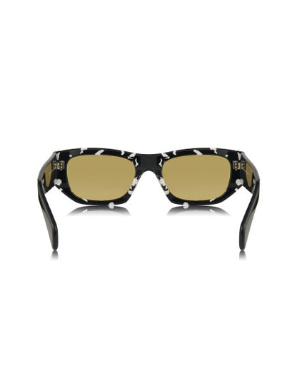 Prada SPR A01S 15O-10C Square Shape Havana Black Yellow