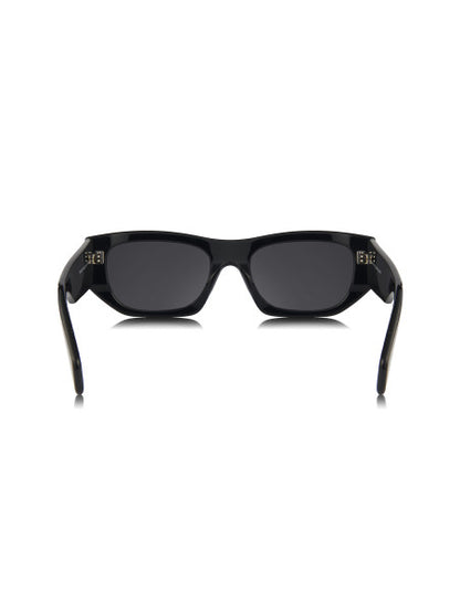 Prada SPR A01S 16K-08Z Square Shape Black Silver