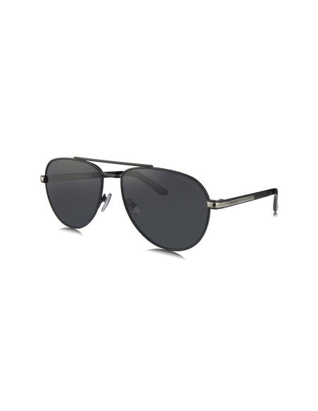 Prada SPR A54 1BO-5Z1 Aviator Gray Black Polarized