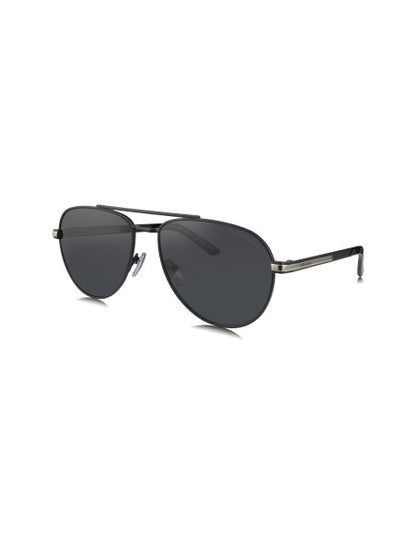 Prada SPR A54 1BO-5Z1 Aviator Gray Black Polarized