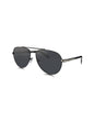 Prada SPR A54 1BO-5Z1 Aviator Gray Black Polarized