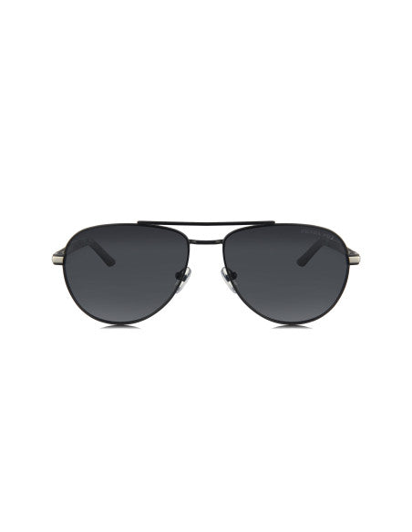 Prada SPR A54 1BO-5Z1 Aviator Gray Black Polarized