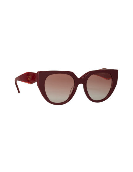 Prada SPR 14W VIY-1L0 Oversized Cat Eye Vino Degradado