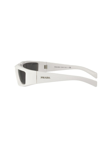Prada SPR 25Y 461-5S0 Runway sunglasses Blanco Plata