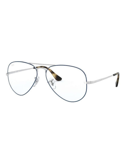 Ray Ban Oftalmico Rb6489 2970 Aviator Plateado Azul