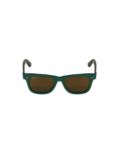 Ray Ban Rb2140 1240N9 Wayfarer Verde Cafe Carey Polarizado