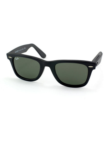 Ray Ban Rb2140 901s Wayfarer Negro 50mm Matte Black Green G-15 Lenses