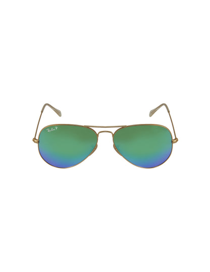 Ray Ban Rb3025 112/p9 Aviator Polarizado Verde Espejo Dorado