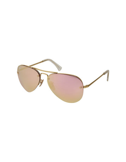Ray Ban RB3449 001/E4 Aviator Rosa Espejo Dorado