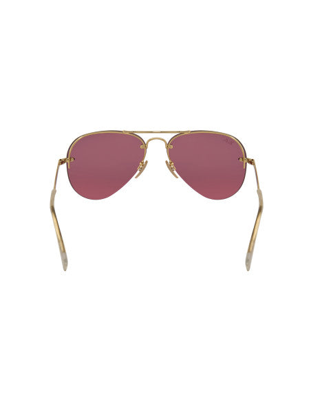 Ray Ban RB3449 001/E4 Aviator Rosa Espejo Dorado