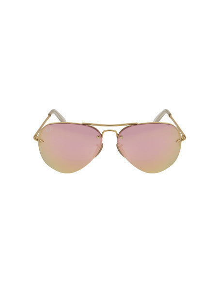 Ray Ban RB3449 001/E4 Aviator Rosa Espejo Dorado