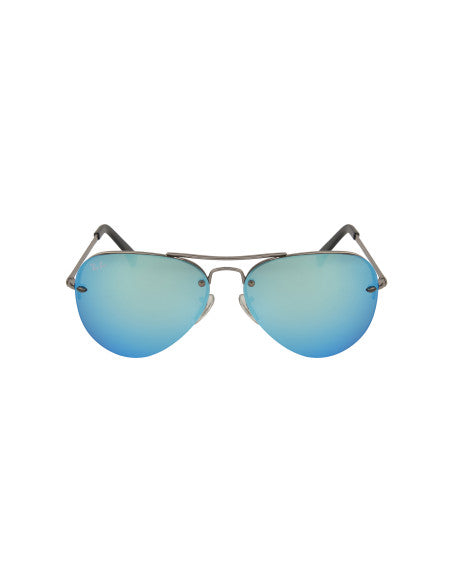 Ray Ban RB3449 004/55 Aviator Azul Espejo Negro