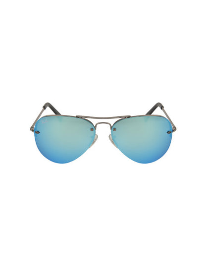 Ray Ban RB3449 004/55 Aviator Azul Espejo Negro