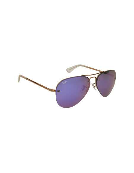 Ray Ban RB3449 9035/1U Aviator Lila Espejo Bronce