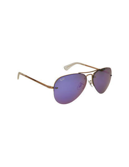 Ray Ban RB3449 9035/1U Aviator Lila Espejo Bronce