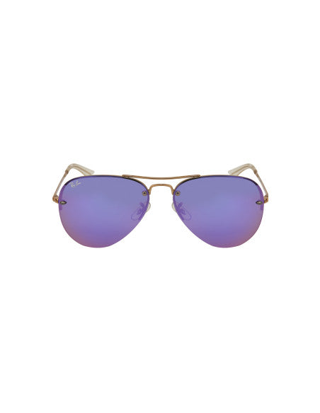 Ray Ban RB3449 9035/1U Aviator Lila Espejo Bronce