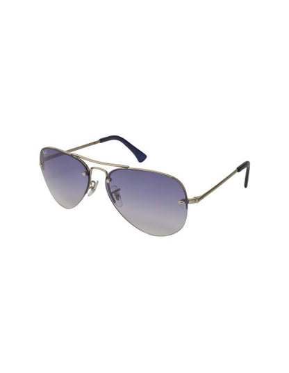 Ray Ban RB3449 9129/0S Aviator Azul degradado Plata