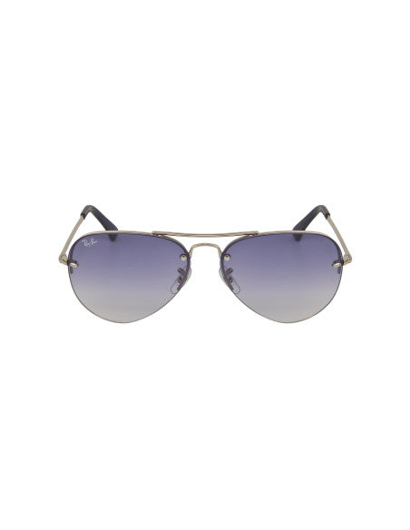 Ray Ban RB3449 9129/0S Aviator Azul degradado Plata