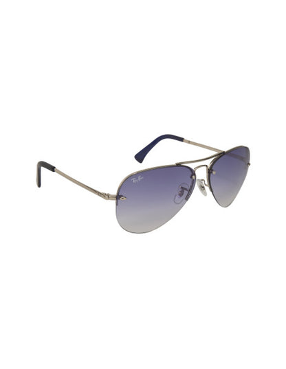 Ray Ban RB3449 9129/0S Aviator Azul degradado Plata