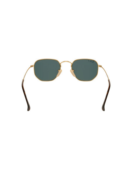Ray Ban Rb3548n 001/58 Hexagonal Flat Negro G-15 Dorado Polarizado