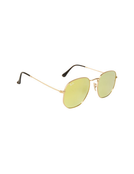 Ray Ban Rb3548n 001/93 Hexagonal Flat Lenses Dorado Espejo