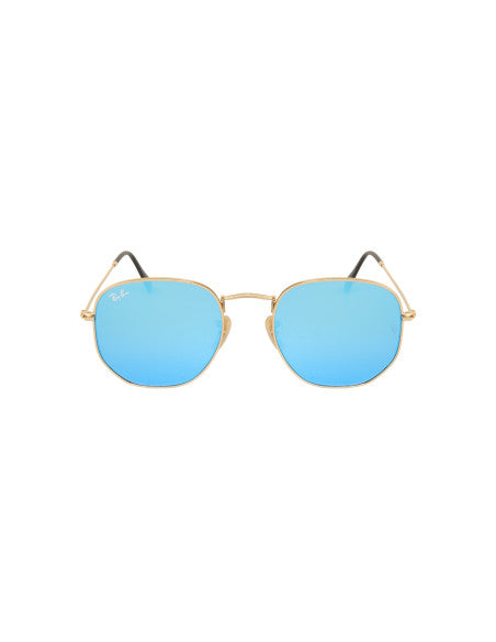 Ray Ban Rb3548n 001/9o Hexagonal Azul Espejo Degradado