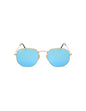 Ray Ban Rb3548n 001/9o Hexagonal Azul Espejo Degradado