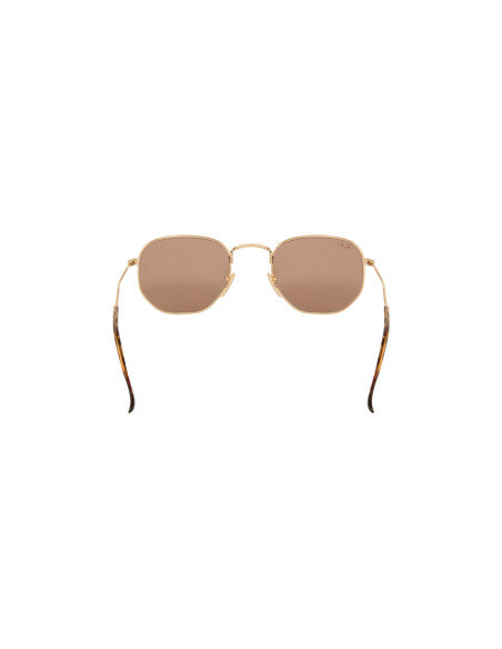 Ray Ban Rb3548n 001/z2 Hexagonal Rosa Espejo Dorado Original