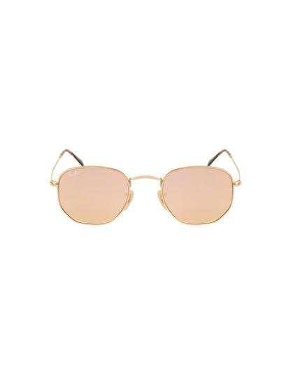 Ray Ban Rb3548n 001/z2 Hexagonal Rosa Espejo Dorado Original