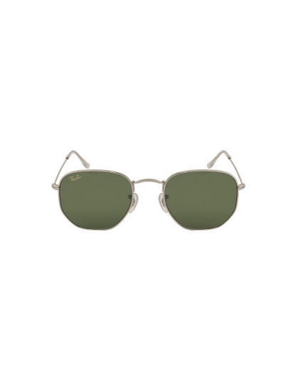 Ray Ban Rb3548n 9198/4E Hexagonal Flat Plata Verde