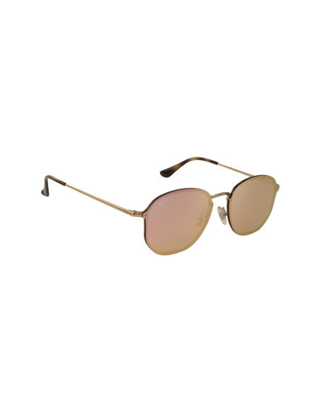 Ray Ban Rb3579n 001/e4 Hexagonal Blaze Rosa Espejo Dorado