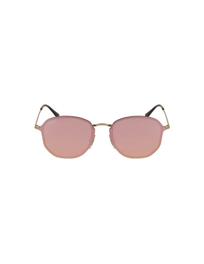 Ray Ban Rb3579n 001/e4 Hexagonal Blaze Rosa Espejo Dorado