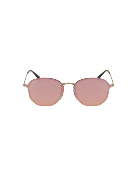 Ray Ban Rb3579n 001/e4 Hexagonal Blaze Rosa Espejo Dorado